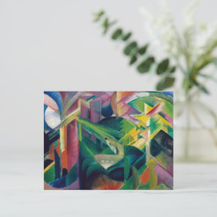 Hjort i klosterträdgården av Franz Marc Vykort