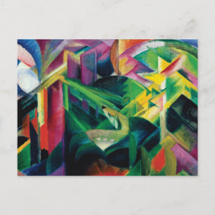 Hjort i klosterträdgården av Franz Marc Vykort