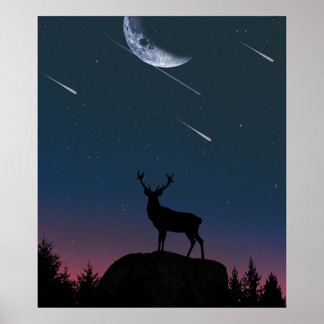 hjort i månljuset poster (Framsidan)