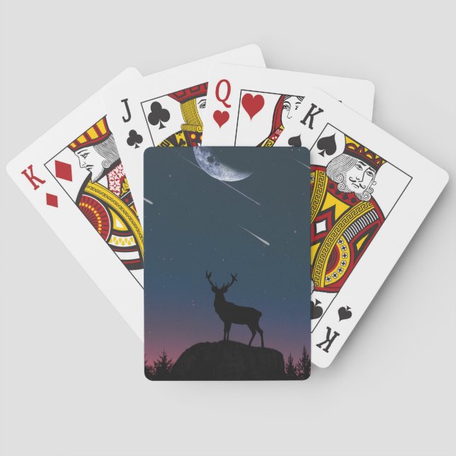 hjort i månsken casinokort (Baksidan)