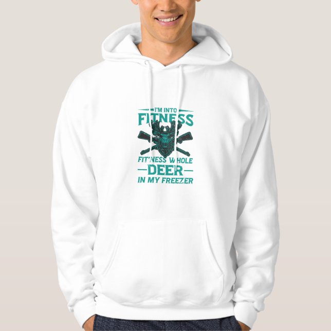 Hjort i min frys - jägare hoodie (Framsida)