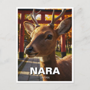 Hjort i Nara Park Japan Travel Vykort