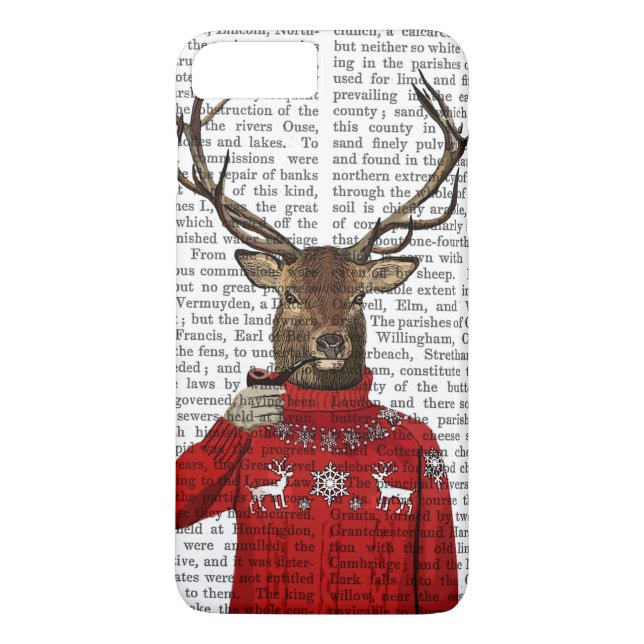 Hjort i Ski Sweater 2 Case-Mate iPhone Skal (Baksida)