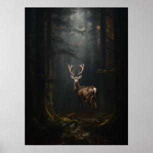 Hjort i skogen poster