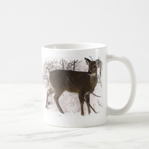 Hjort i snö kaffemugg