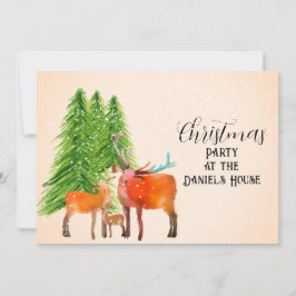 Hjort i Snö, Party i julklapp Inbjudningar
