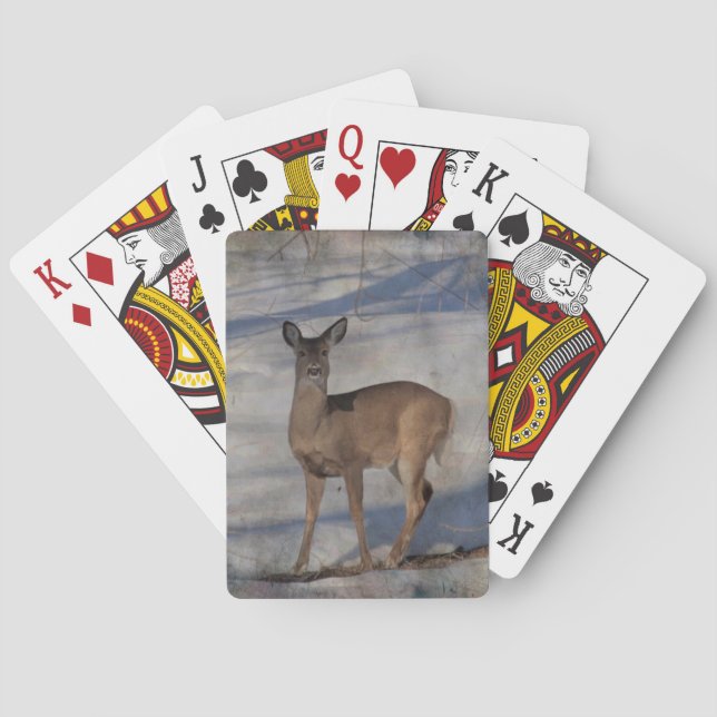 HJORT i SNÖ Spel Kort (Baksidan)