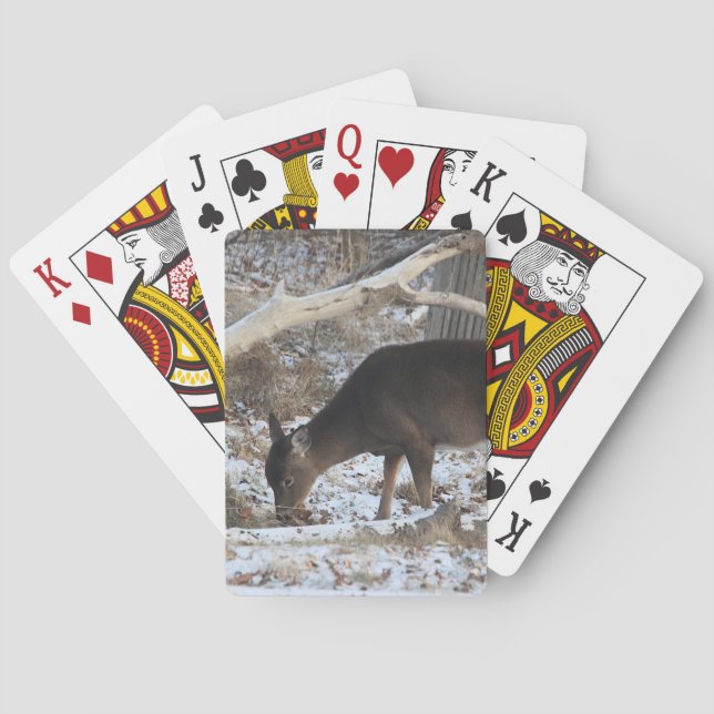 Hjort i snön casinokort (Baksidan)