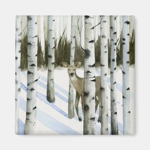Hjort i Snowfall Magnet