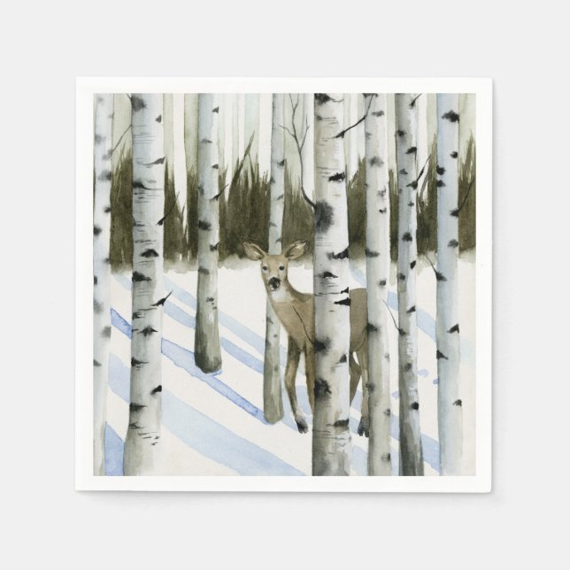 Hjort i Snowfall Pappersservett (Framsidan)