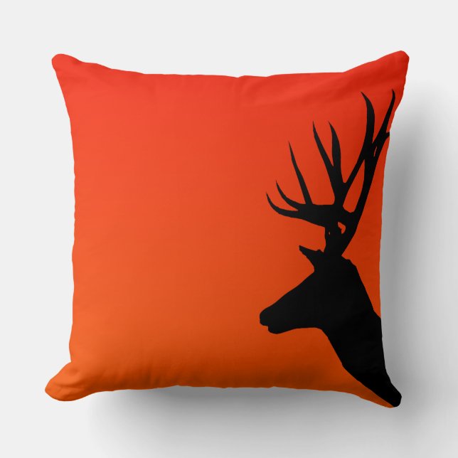 Hjort i solnedgången kudde (Framsida)