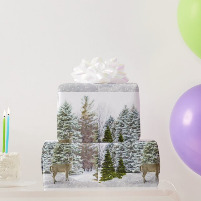 Hjort i Winter Wonderland/Helgdag Wrapping Papper Presentpapper (Festgåvor)