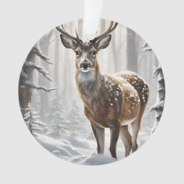 Hjort i Winter Woodland jul