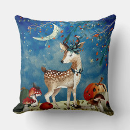 Hjort Illustration av Heumn Woodland Friends Kudde