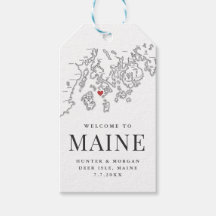 Hjort Isle Välkommen till Maine Wedding Favor