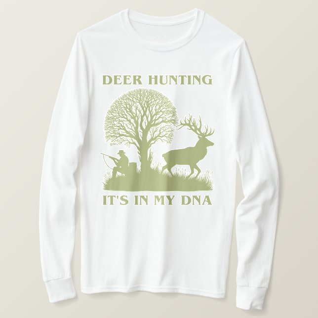 Hjort Jakt finns i mitt DNA | Hjort Hunting T Shirt (Design framsida)