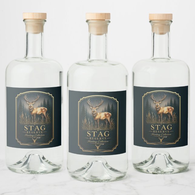 Hjort – JAKT KOLLEKTION  Spritflaskor Etikett (Flaskor)