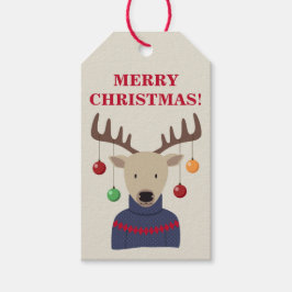 Hjort jul presentetikett