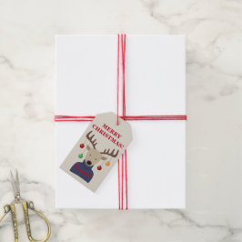 Hjort jul presentetikett