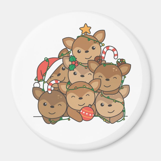 Hjort Julgran Ljuskjulmagnet Magnet (Framsidan)