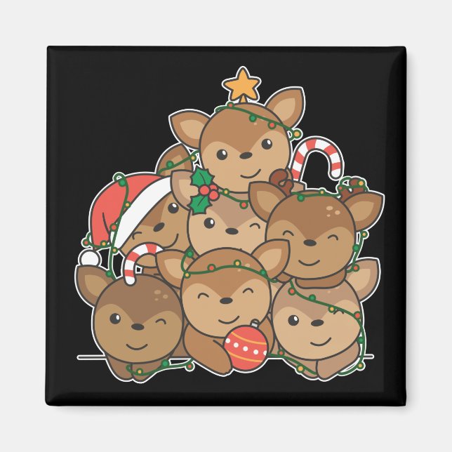 Hjort Julgran Ljuskjulmagnet Magnet (Framsidan)