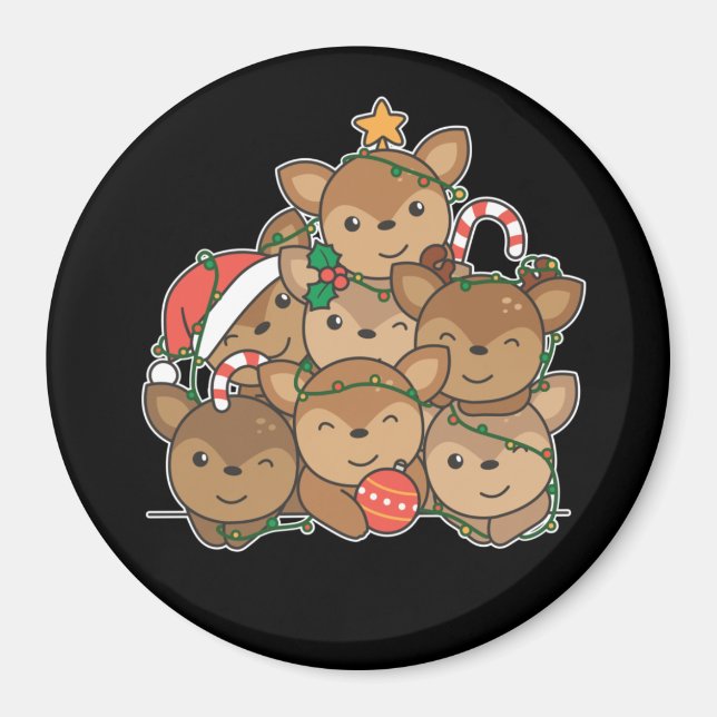 Hjort Julgran Ljuskjulmagnet Magnet (Framsidan)