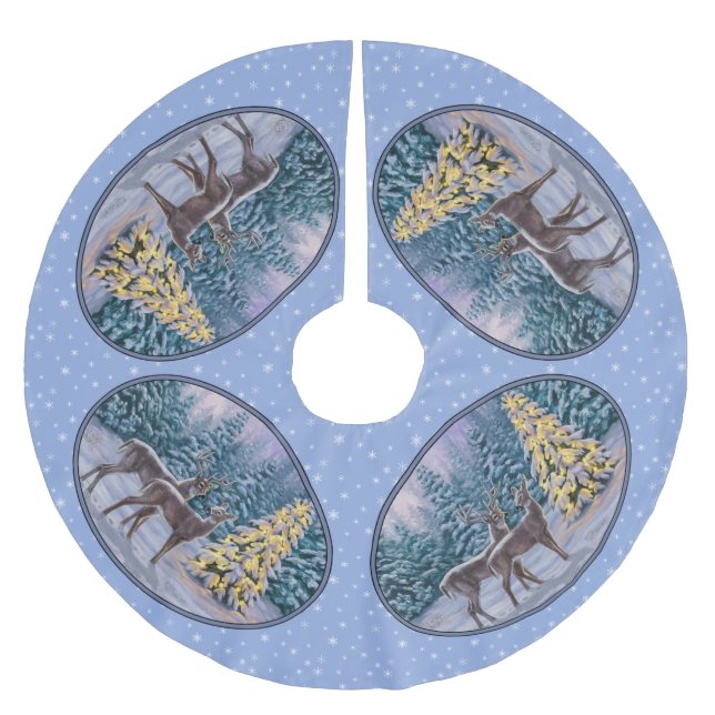 HJORT & JULGRAN SNÖFLINGOR JULGRANSMATTA BORSTAD POLYESTER (Framsidan)