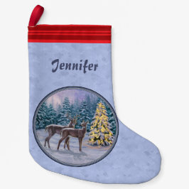 Hjort & Julgran Winter Blue Liten Julstrumpa