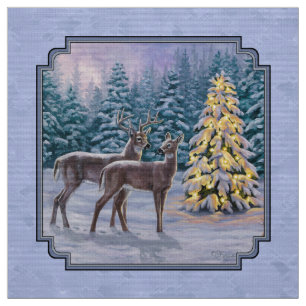 Hjort & Julgran Winter Blue Tyg