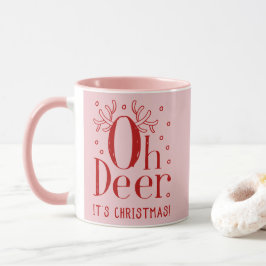 Hjort julillustration kaffete mugg