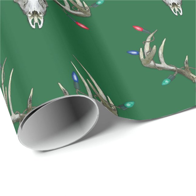 Hjort Juljakt Ljus i Antlers Wrapping Presentpapper (Rullad Hörn)