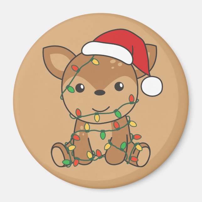 Hjort Julvinter Animals Hjort Magnet (Framsidan)