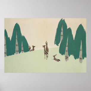 Hjort Kamisaka Sekka japan målarart canvas cc0 Poster
