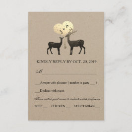 Hjort Kärlek Woodland Winter Fall Wedding OSA Kort