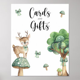 hjort - kort och gåvor för babydusch poster