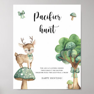 Hjort - lugnande jakt baby shower spel affisch