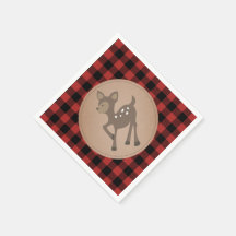 Hjort Lumberjack Play Baby Shower Napkins