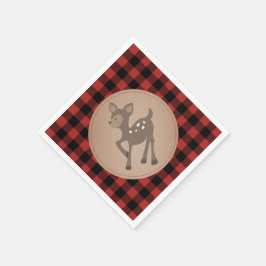 Hjort Lumberjack Play Baby Shower Napkins Pappersservett