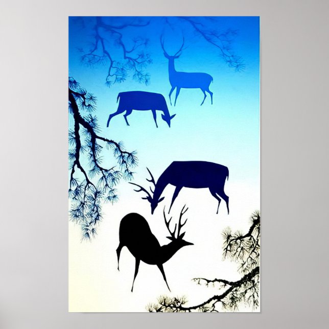Hjort - Magisk realism  Eyvind Earle Poster (Framsidan)