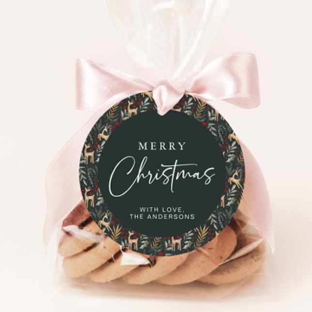 Hjort Märkre Märkre Scandi Helgdag Nordic Gåvor Etiketter (Skapare uppladdad)