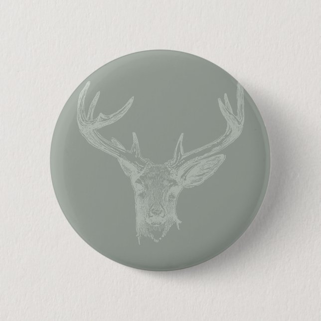 Hjort med Antlers Art ANPASSNINGSBAR FÄRG Knapp (Framsida)