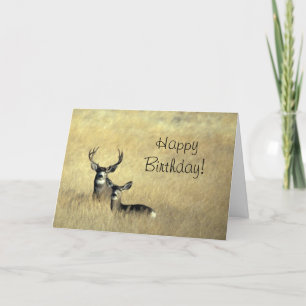 Hjort med Antlers Grattis på födelsedagen Day Kort