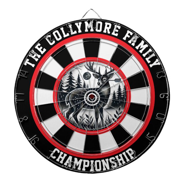 Hjort med Antlers i Bullseye Darttavla (Framsidan)