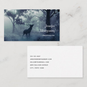Hjort med Antlers i en Shadowy Forest Visitkort