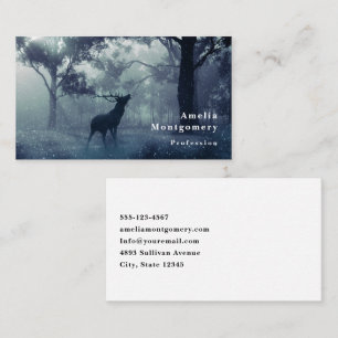 Hjort med Antlers i en Shadowy Forest Visitkort