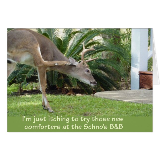 Hjort med beck hälsningskort (Framsidan Horizontal)