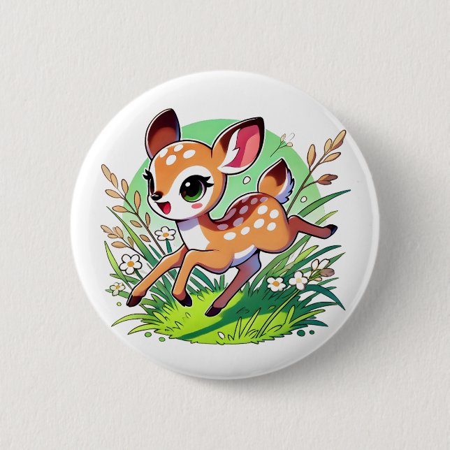 Hjort med fungerande prickar knapp (Framsida)