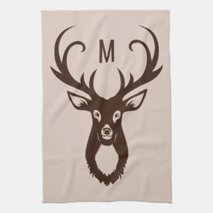 Hjort med handduken Monogram Kökshandduk