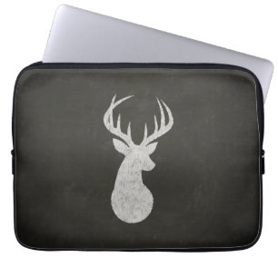 Hjort med horn på kronhjortkritateckningen laptop sleeve