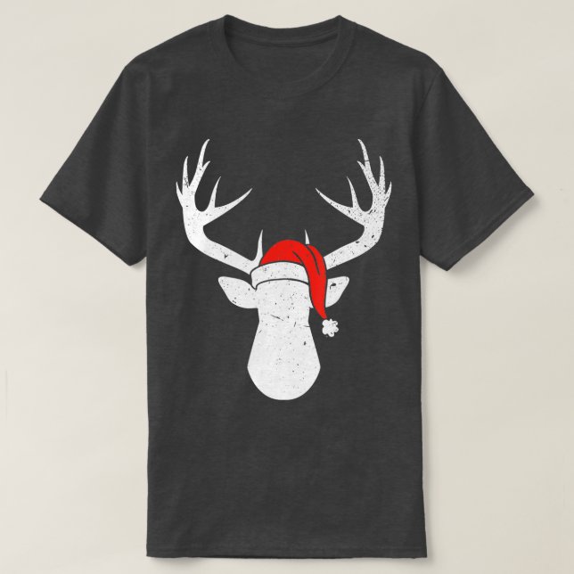 Hjort med juljulljakt på jultomten t shirt (Design framsida)
